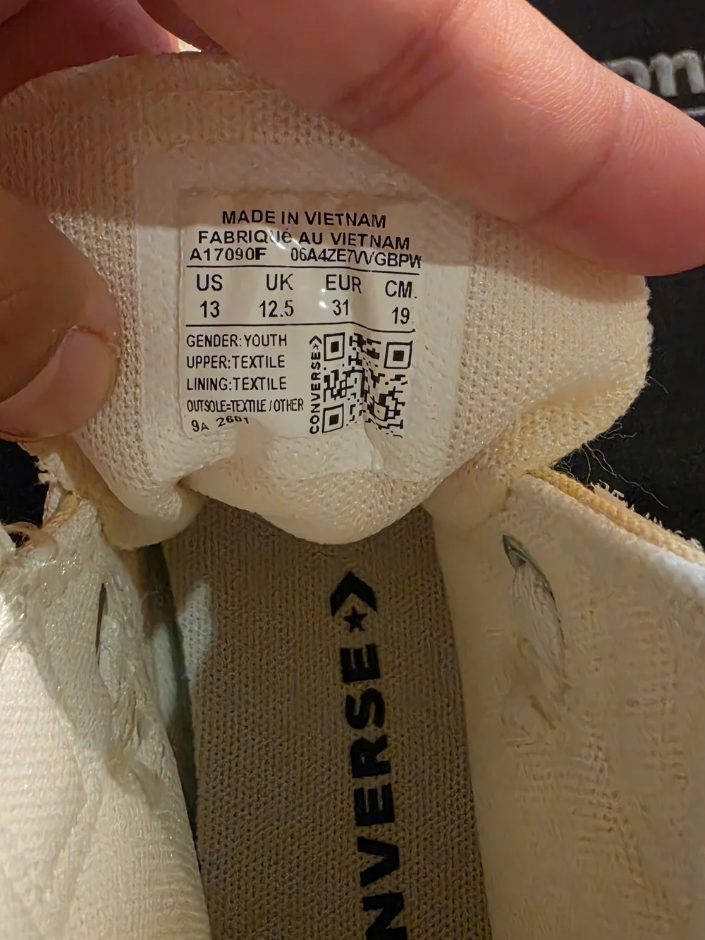 Converse Kids' High Top Sneakers in Pale Yellow